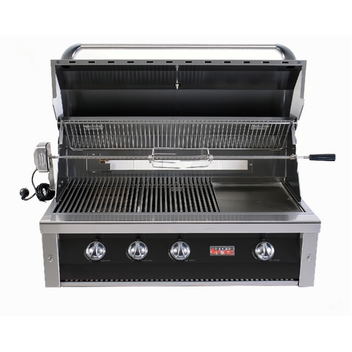 Grandfire Deluxe 42" Build-In BBQ - Black Fascia